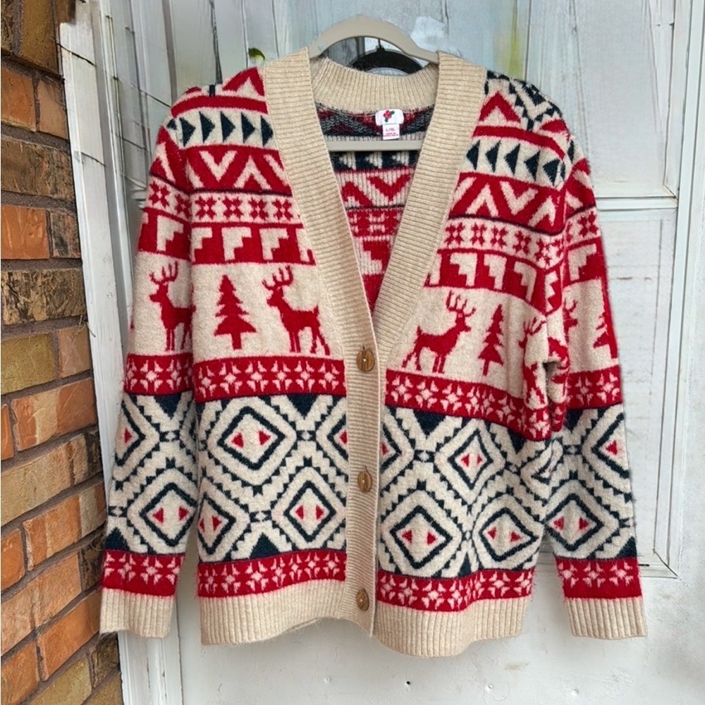 Reindeer Holiday Cardigan